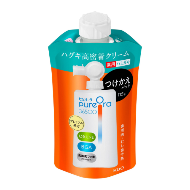 PureOra36500 약용 허그키 고밀착 크림 치약 교체용 115g