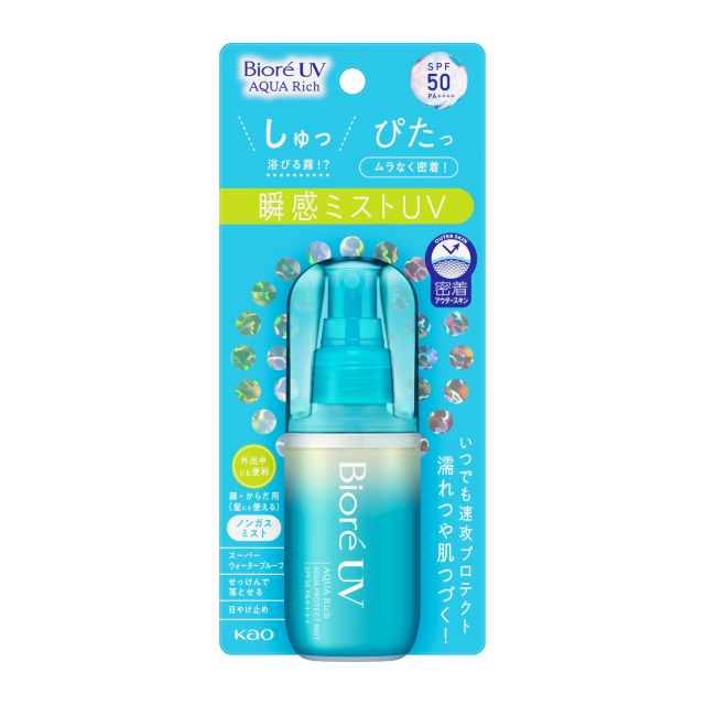 비오레 UV 아쿠아리치&프로텍트 미스트 선크림 60ml (얼굴/바디/헤어 가능)